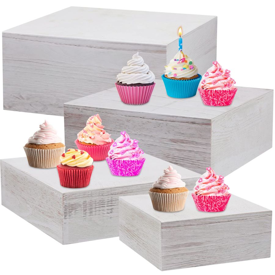 Display Risers Set - Set of 4 Large Wood Display
