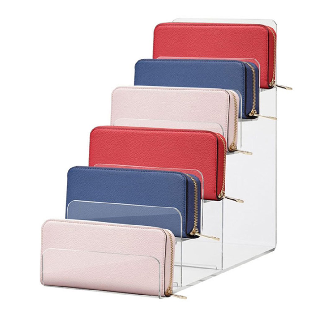 Display Risers Set - 4/6 Tiers Acrylic Wallet Display Stand
