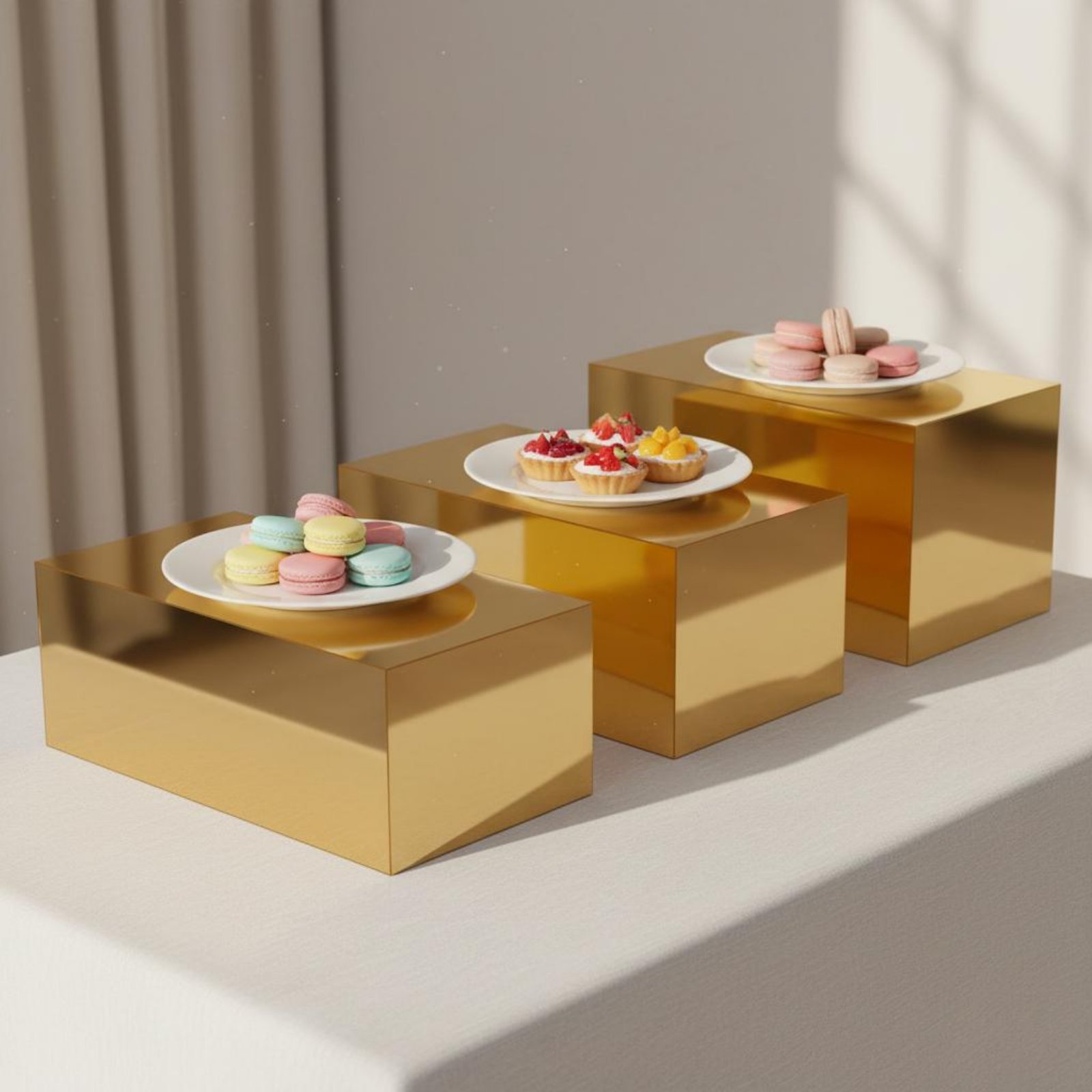 3 Pieces Gold Acrylic Display  - Display Risers Set recensie en prijs