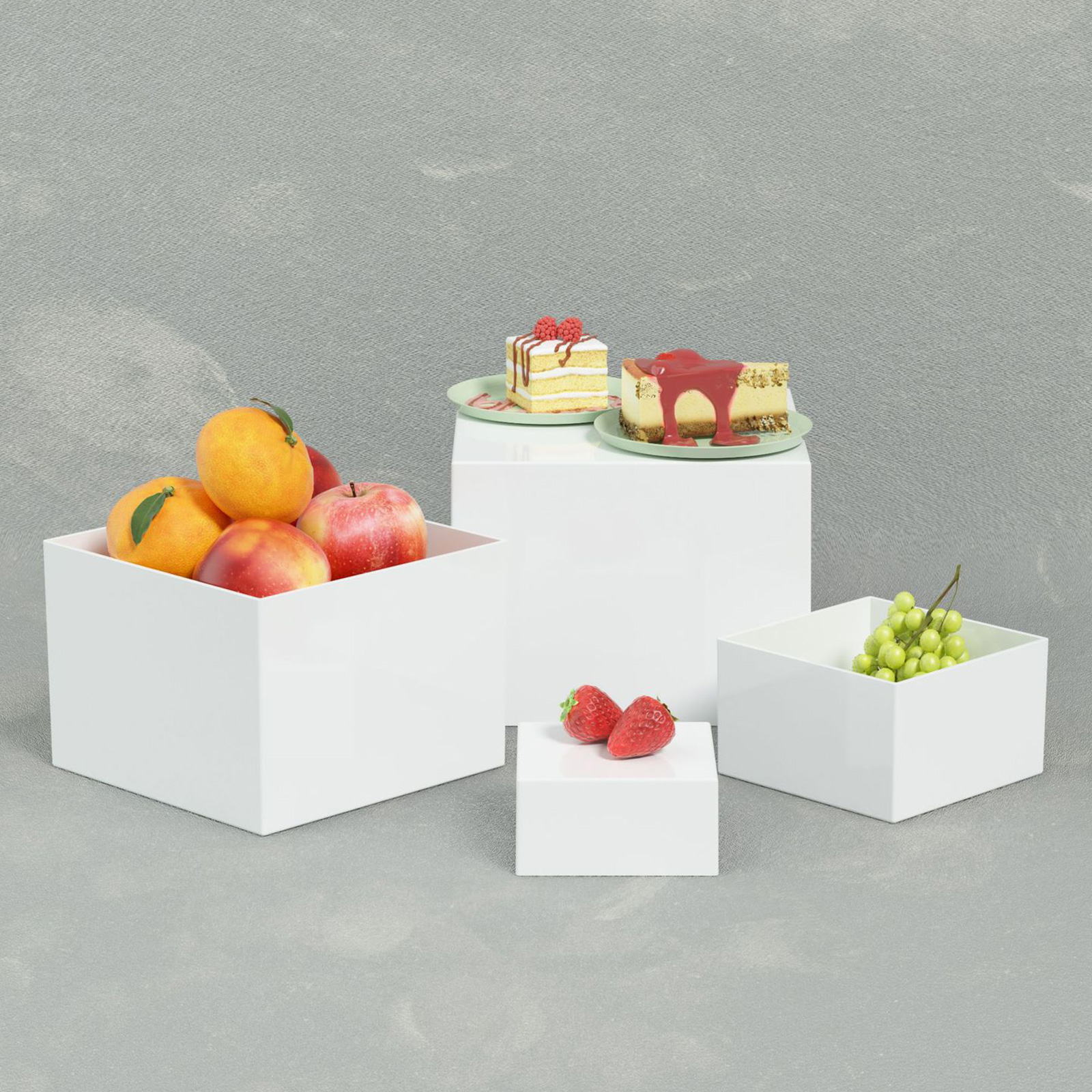 6x Acrylic Buffet Riser Desser - Display Risers Set recensie en prijs