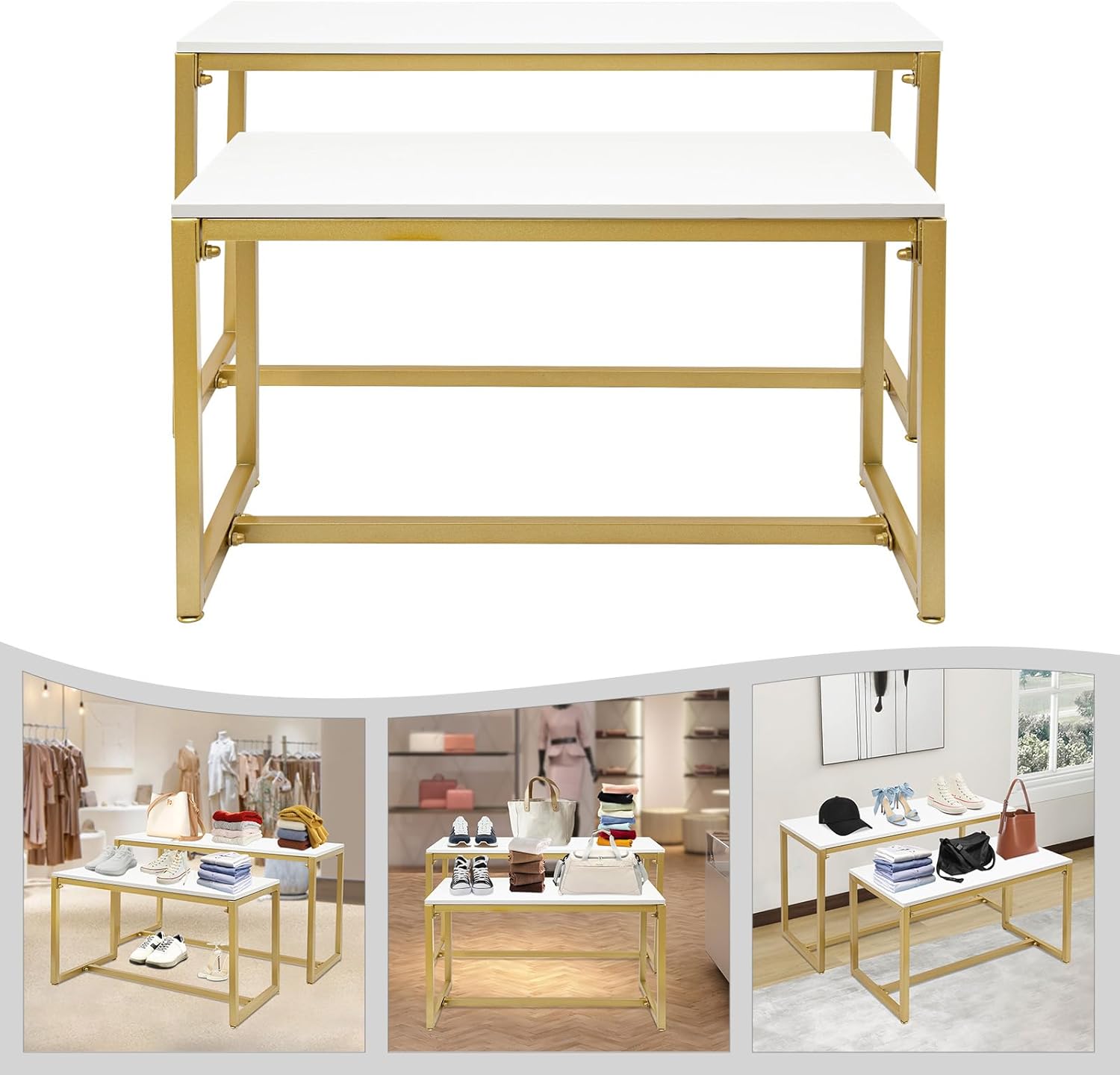 2-Piece Set Gold Modern Nestin - Display Risers Set recensie en prijs
