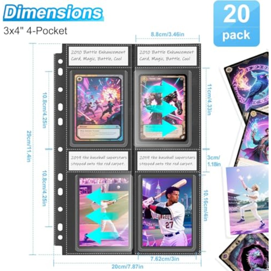 Top Loader Sleeves 4 Pocket 20 - Trading Card Binder recensie en prijs