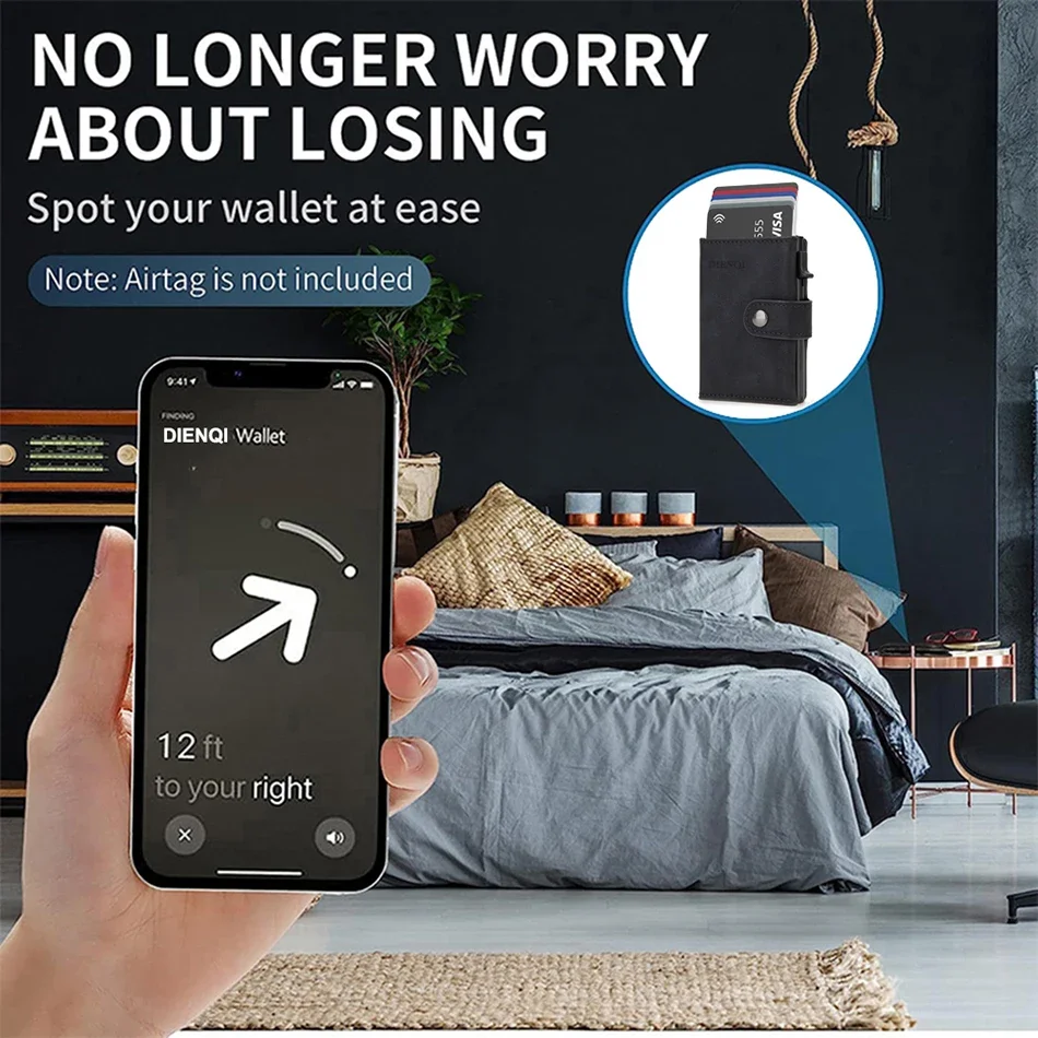 Rfid Leather Airtag Men Wallet - Card Top Loader recensie en prijs