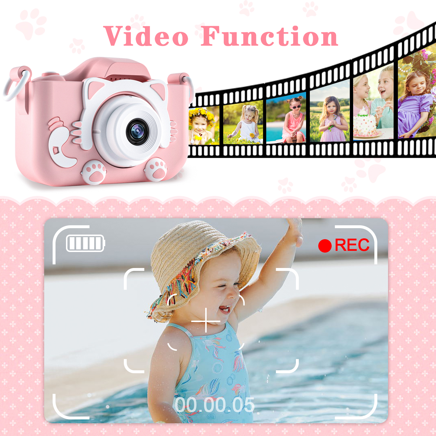 Kids Camera for Girls 1080P HD - Graded Card Display recensie en prijs