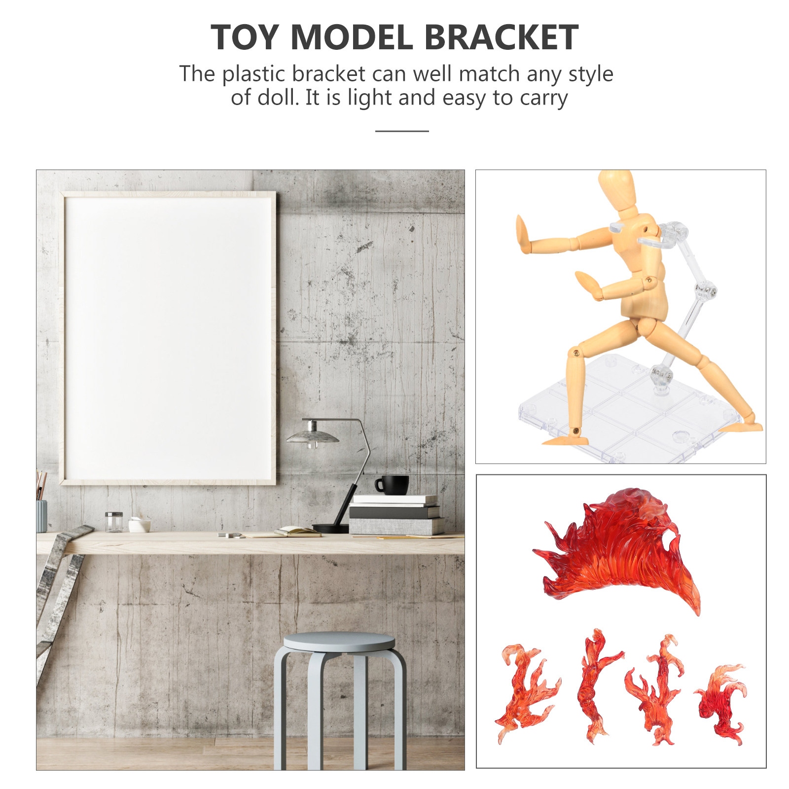 1Set Flame Effect Action Figur - Action Figure Stand recensie en prijs